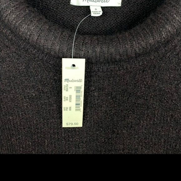 Madewell Luke Puff Neck Trim Pullover Sweater NEW - Picture 5 of 7